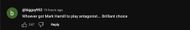 A screenshot of a comment on the new trailer (Image via YouTube)